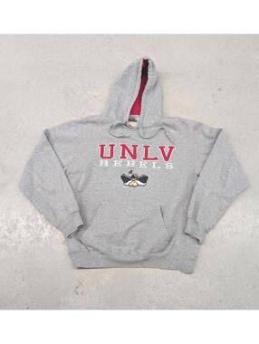 Y2K UNLV Rebels NCAA Gray and Red Hoodie